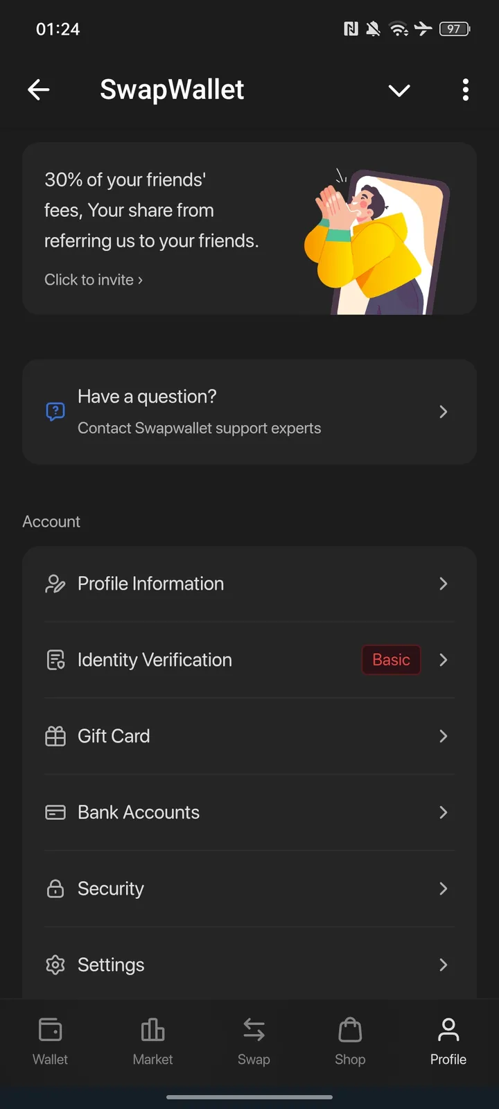 SwapWallet screenshot 4