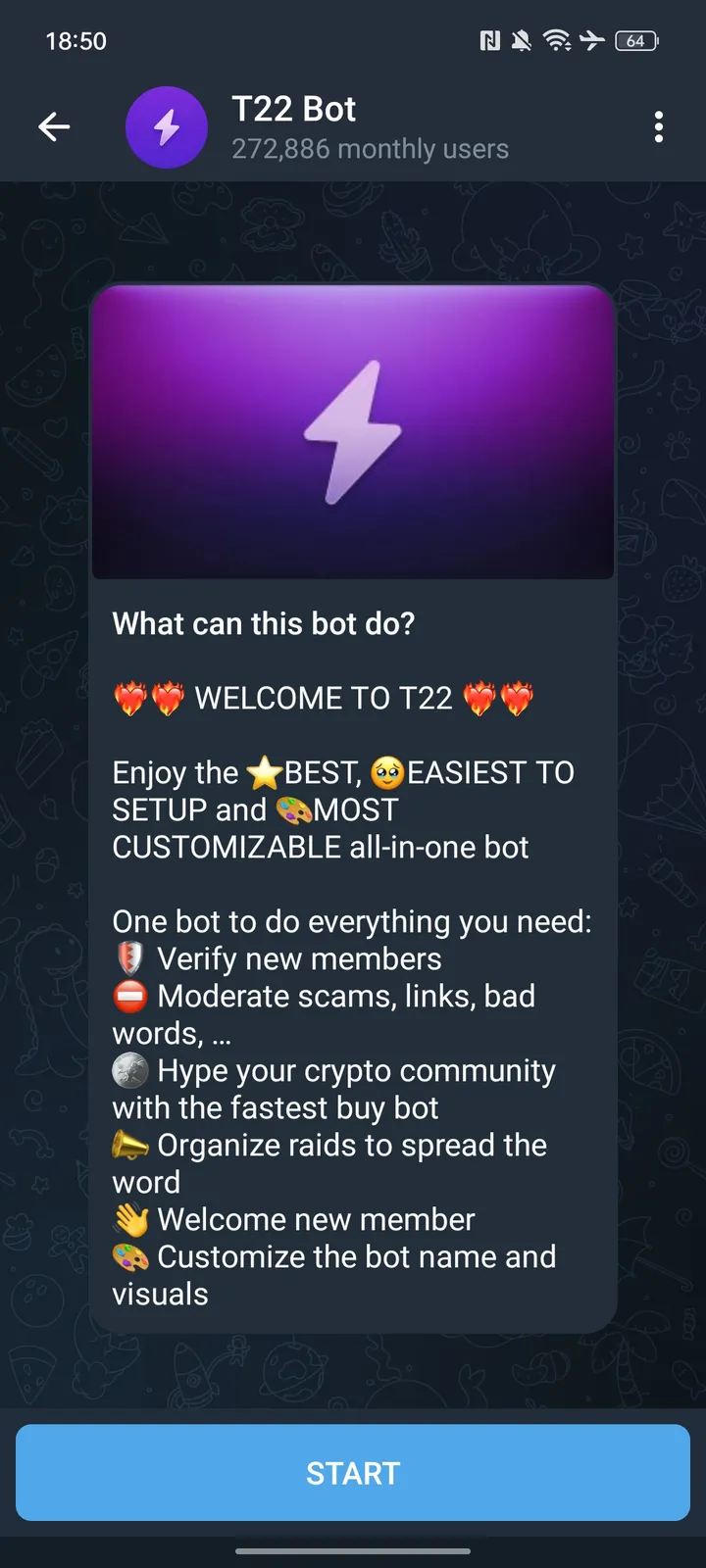 T22 Bot screenshot 2