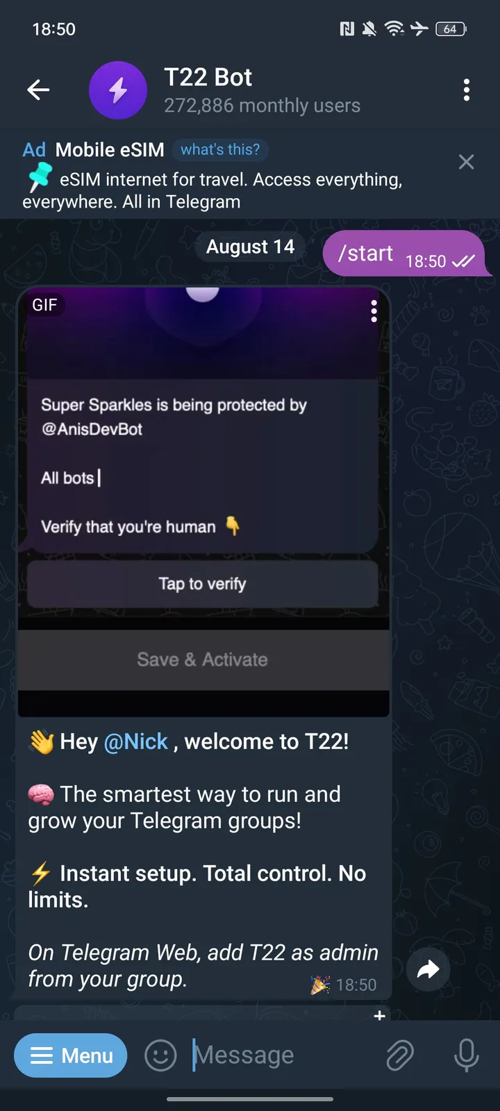 T22 Bot screenshot 3
