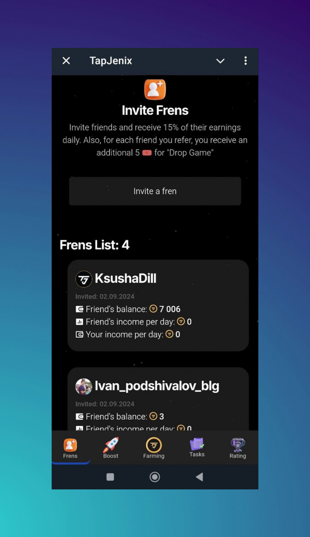 Tapjenix screenshot 3