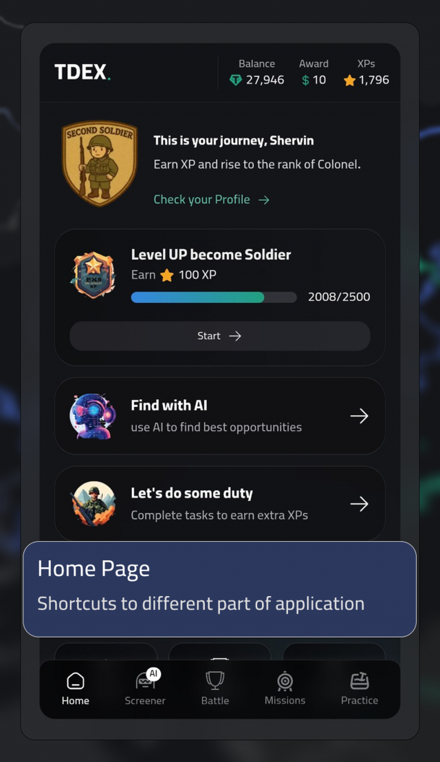 TDEX AI screenshot 2