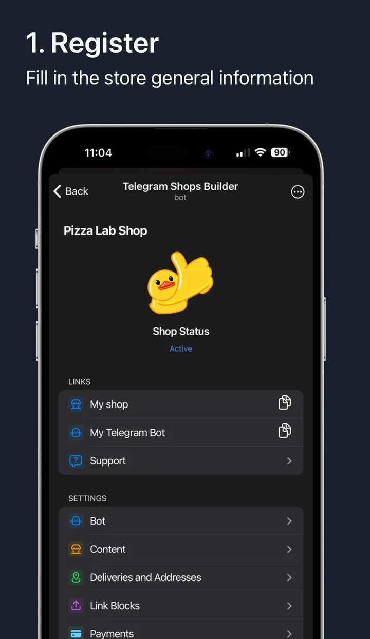 Telegram Shops Builder screenshot 3