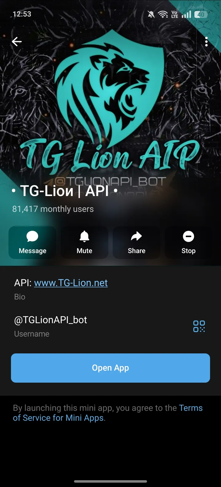 • TG-Liои | API • screenshot 4