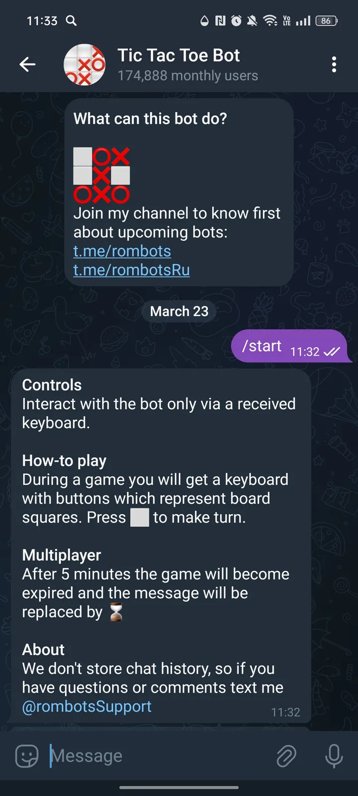 Tic Tac Toe Bot screenshot 1