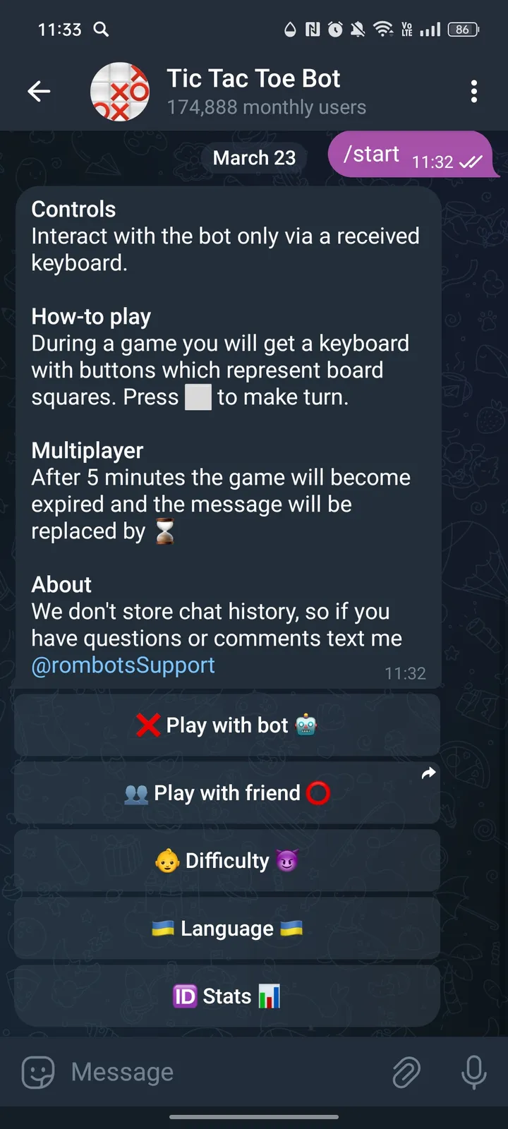 Tic Tac Toe Bot screenshot 2