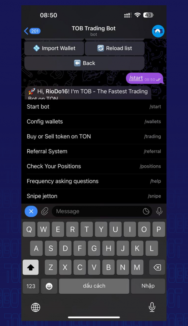 TOB Bot screenshot 1