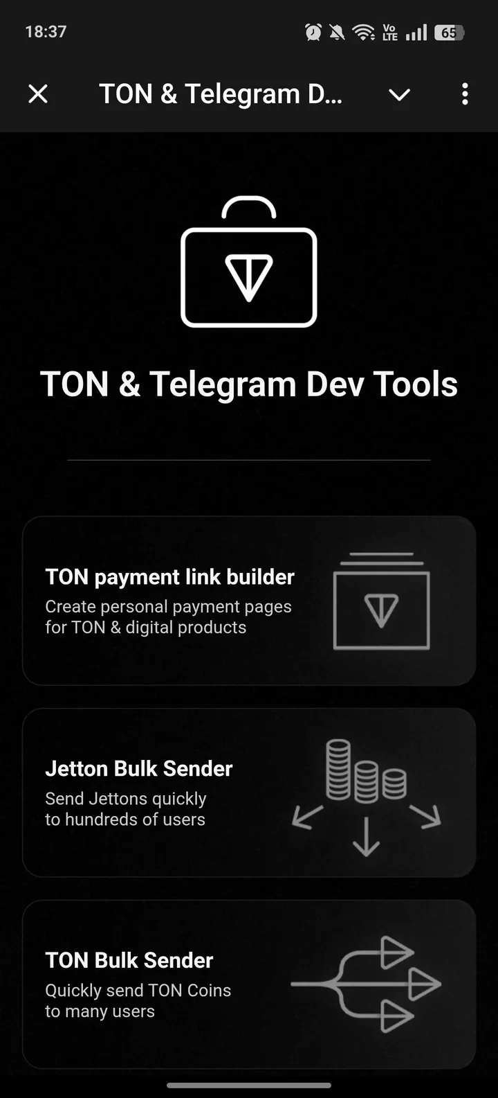 TON & Telegram Dev Tools screenshot 2