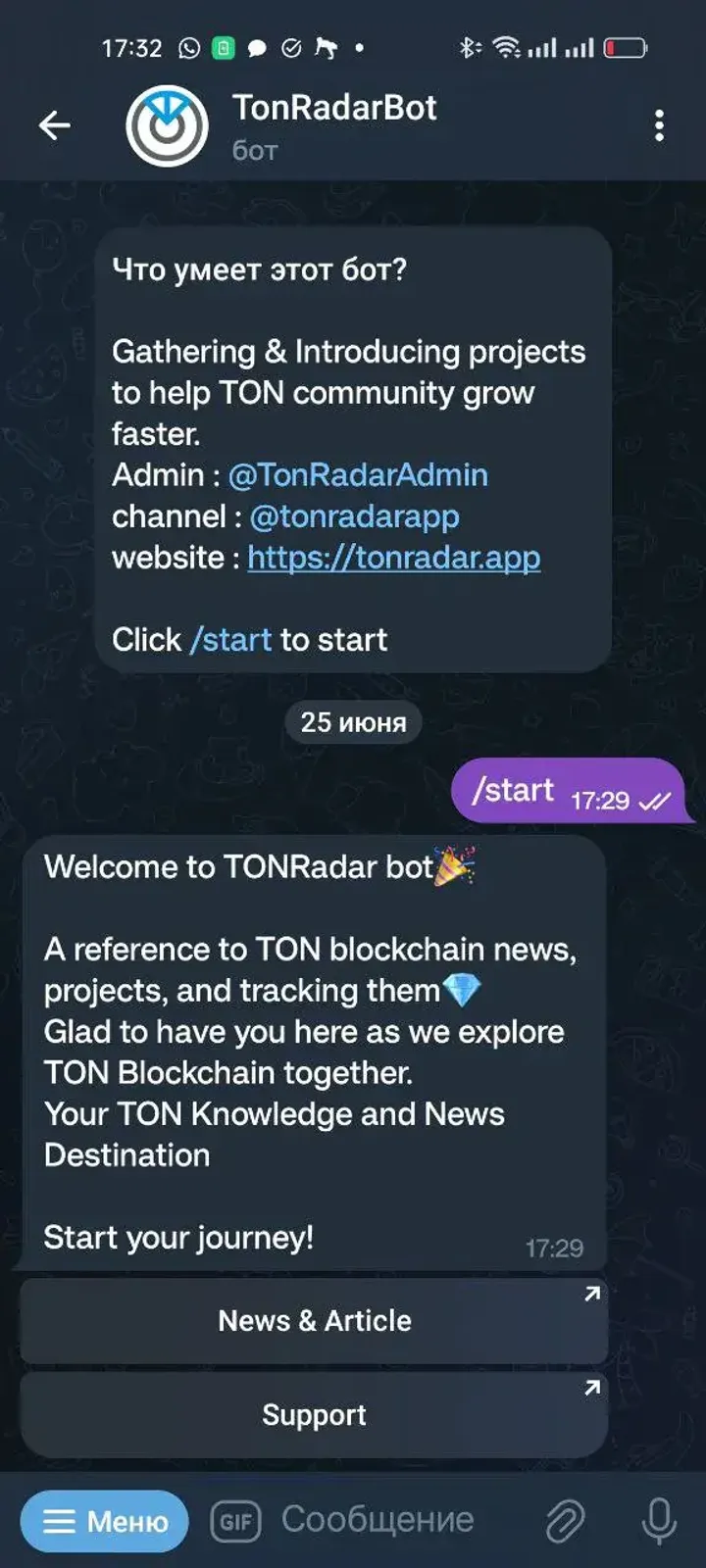 TonRadarBot screenshot 2