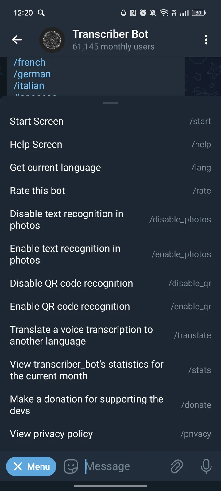 Transcriber Bot screenshot 3