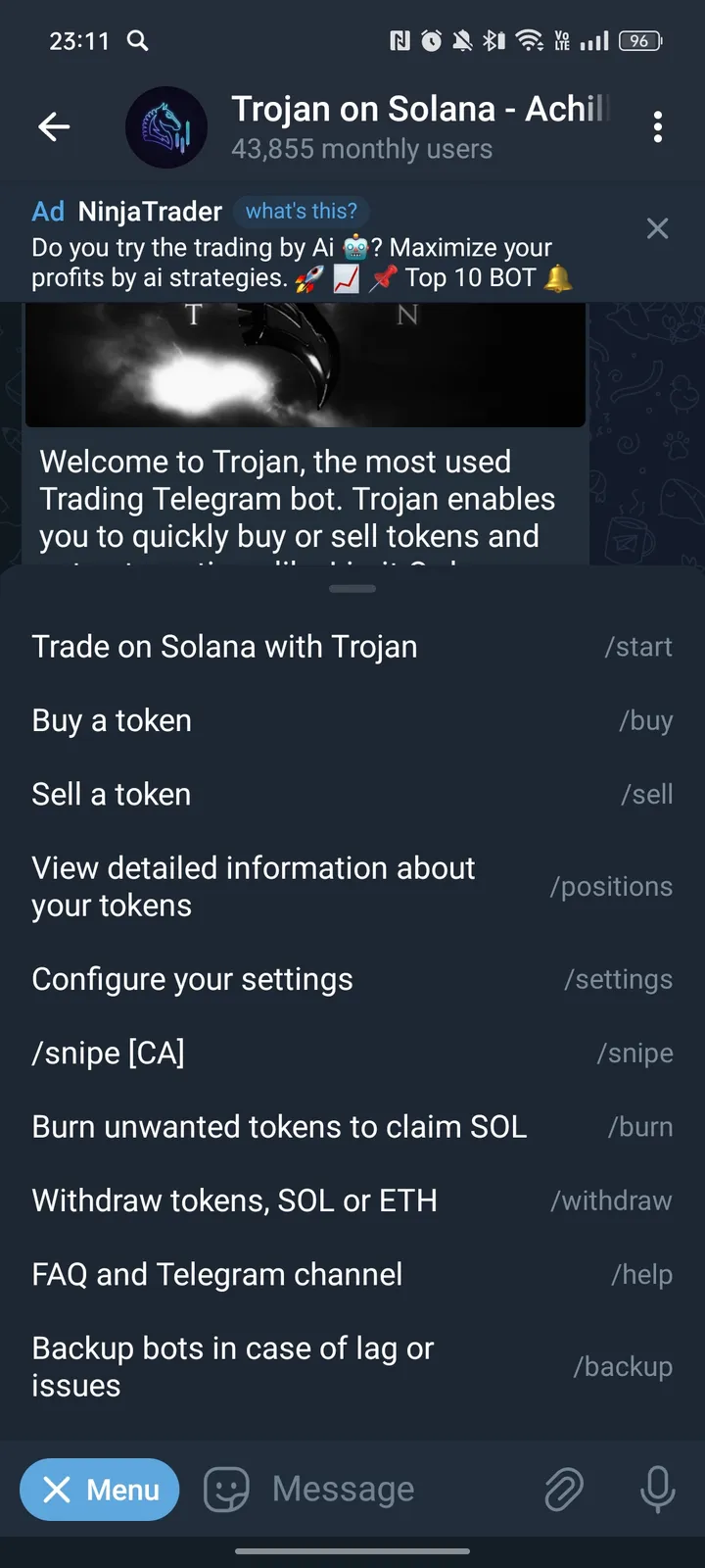 Trojan on Solana - Achilles screenshot 3