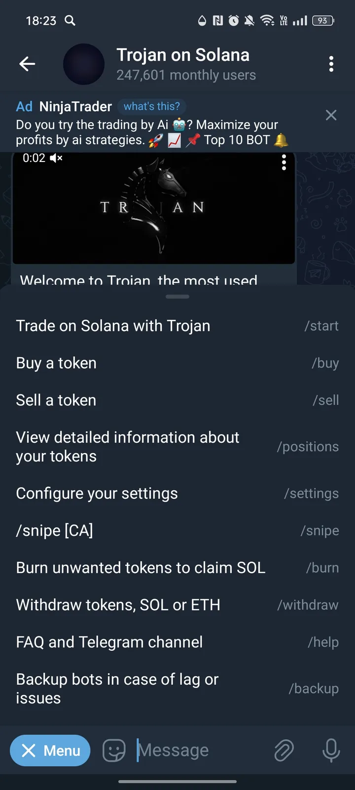 Trojan on Solana screenshot 3