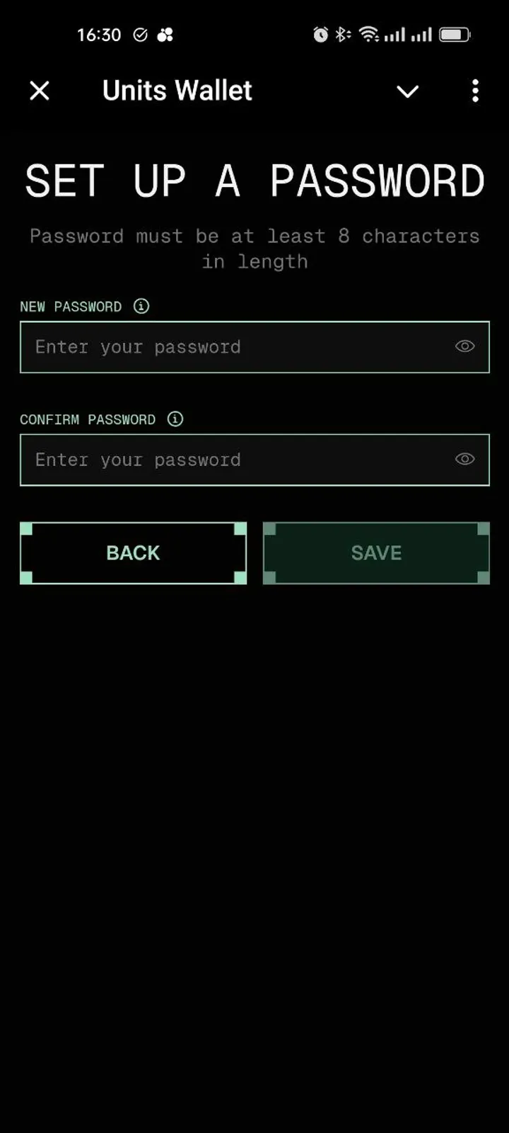 Units Wallet screenshot 1