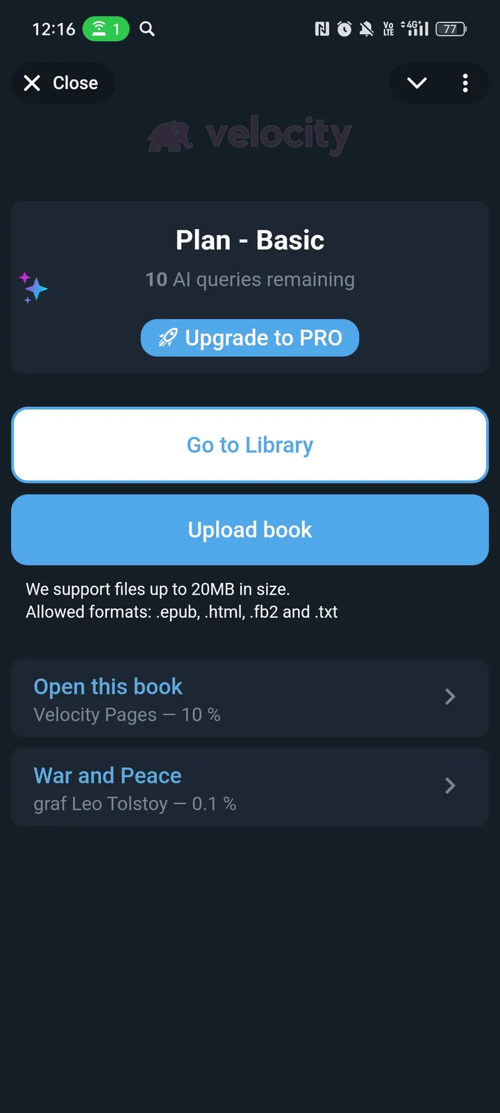 VelocityPages screenshot 1