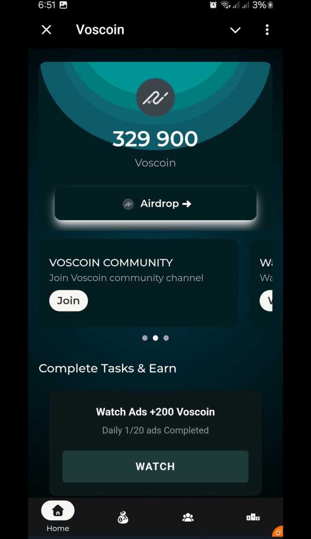 Voscoin screenshot 1