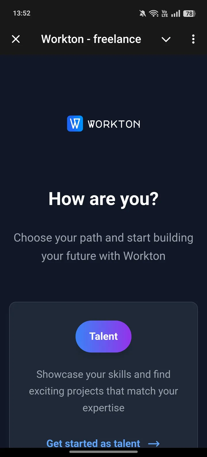 Workton - freelance screenshot 1